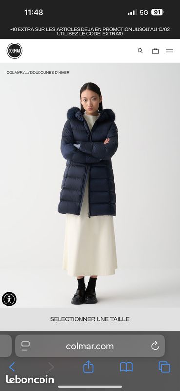 Doudoune Colmar femme neuve 38 bleu (image 2)