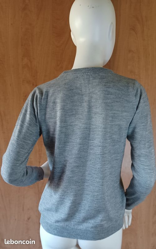 Taille L – Pull gris 🩶 Ohlala (image 6)