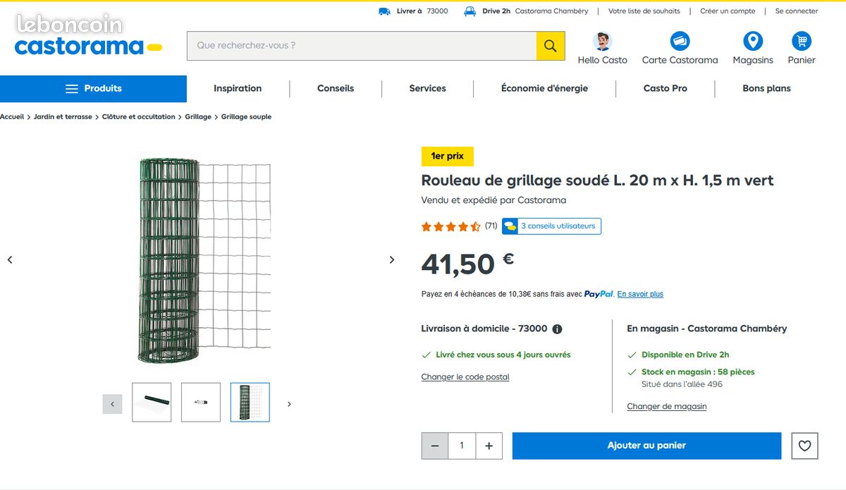 Rouleau grillage 1.5 m x 15 m (image 3)