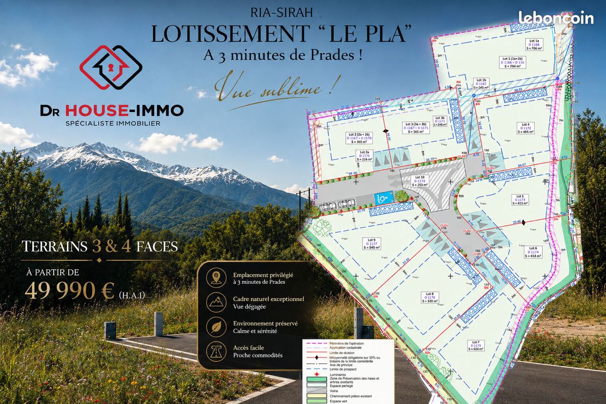 Terrain 413 m² · à Ria-Sirach · 413 m² · 57 900 €