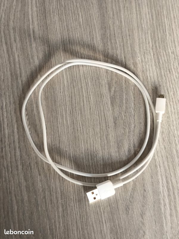 Câble USB mini USB 1 m blanc (image 2)