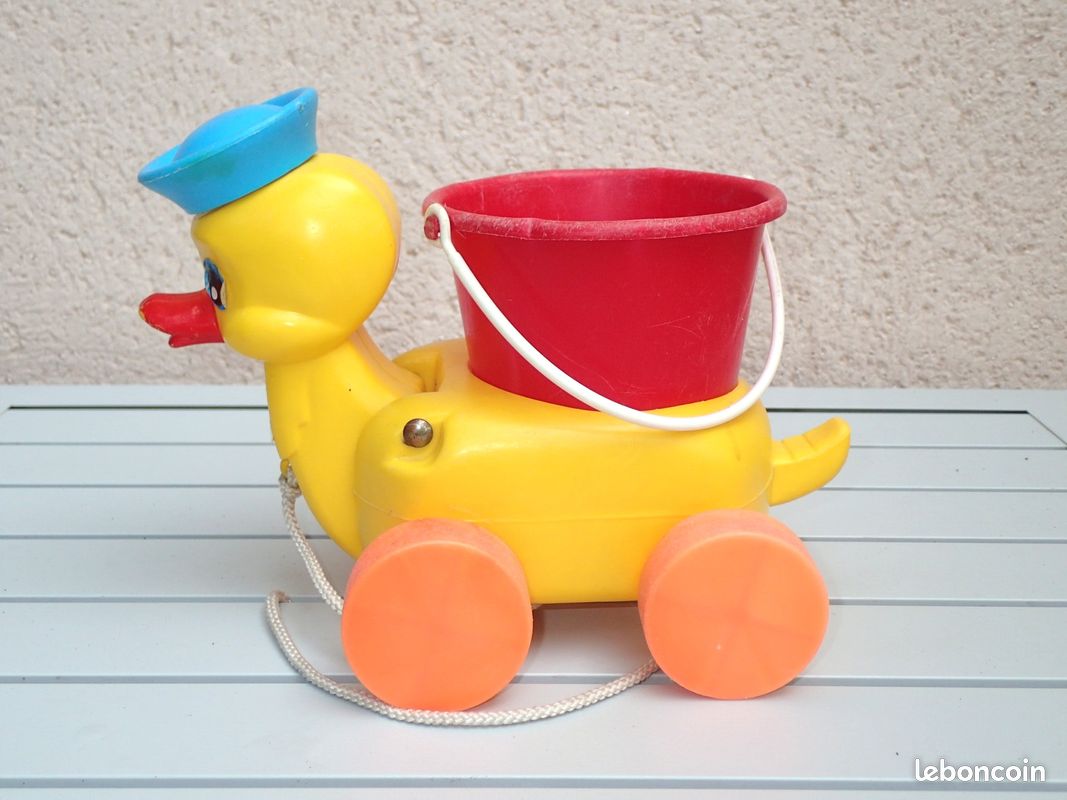 Jouet vintage Canard à tracter marque Clairbois, années 60-70 (image 4)