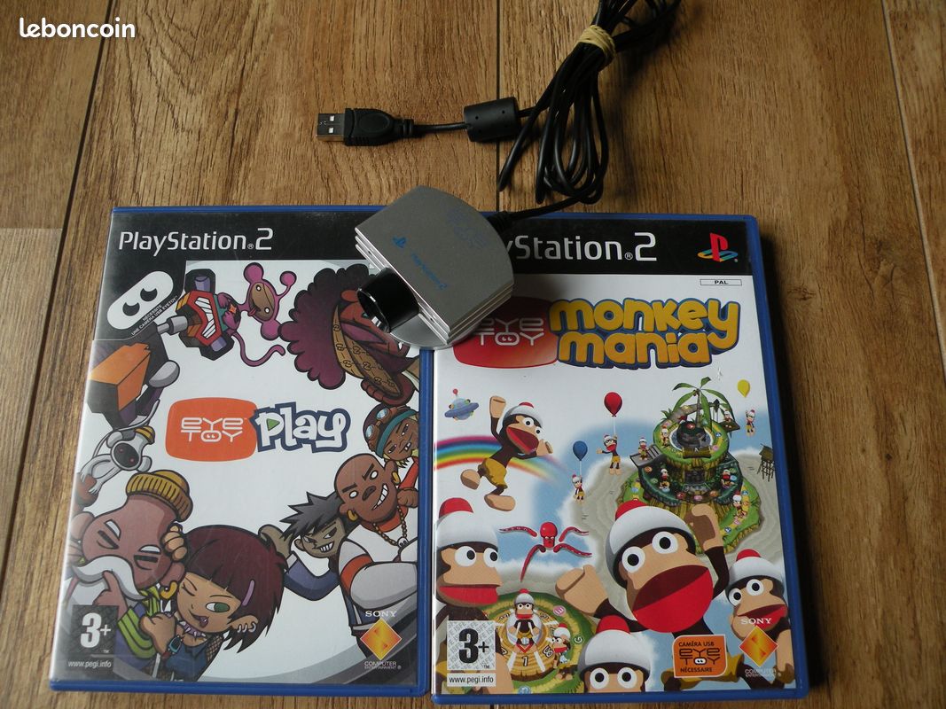 Lot De 2 Jeux PS2 : EyeToy Play 1 & 3 (Platinum) - Sony PlayStation 2 - Jeux Seuls (loose) En Français