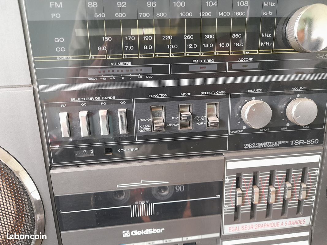 Goldstar TSR-680. A very rare midsize boombox. I had a ratty