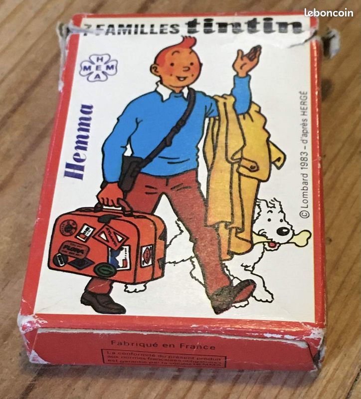 Tintin Jeu des 7 Familles 1983 Boite+Complet (image 1)