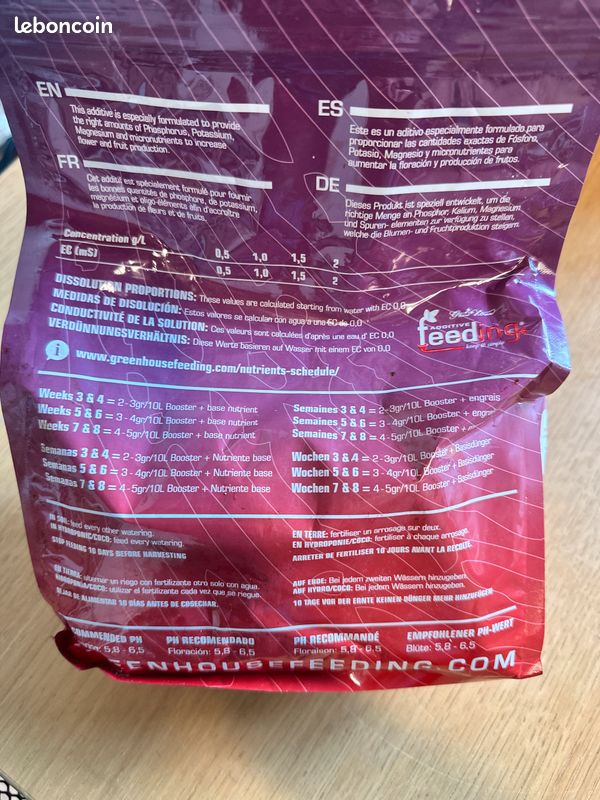 Green House Feeding Booster 500g - Stimulateur De Floraison Puissant - Engrais Pour Plantes En Floraison - Résultats Abondants