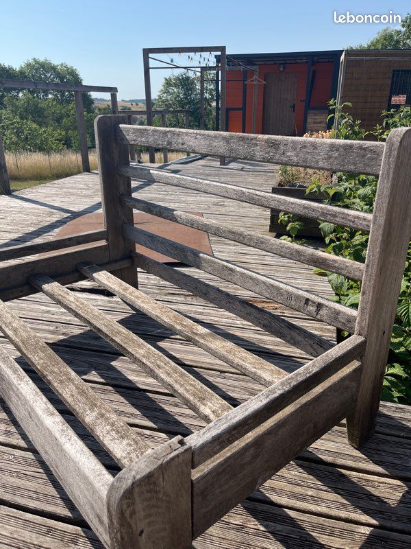 Banc ancien bois (image 3)