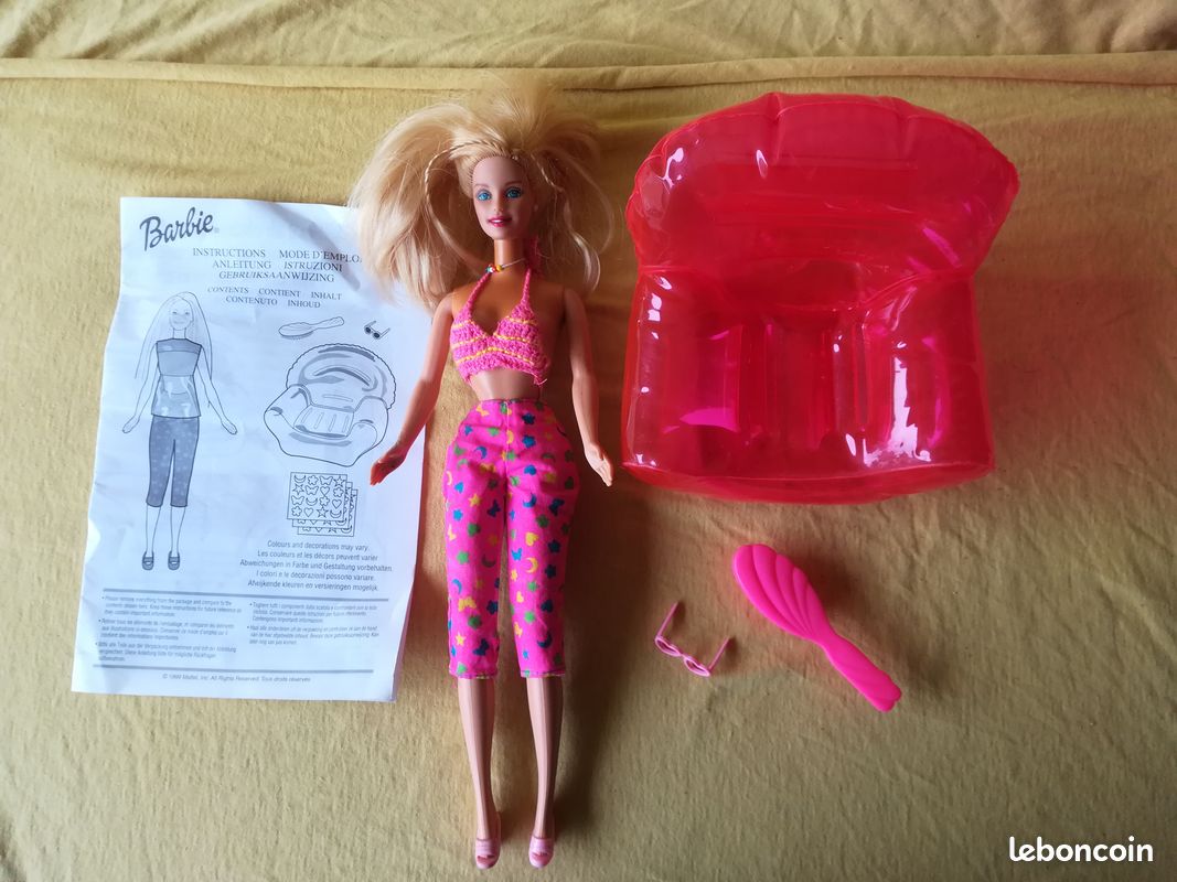 BARBIE COCA-COLA SPLASH Avec Tube Gonflable ! 1999 Edition Spéciale