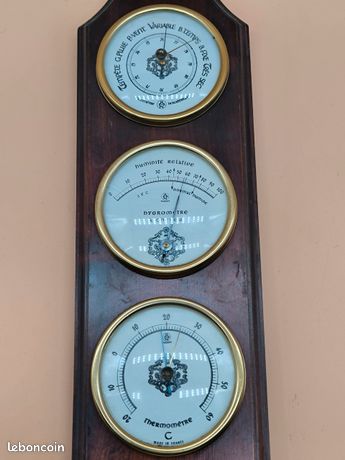 Thermomètre Mural Vintage – Bois Et Aluminium – Poids 160g – Fabriqué En France