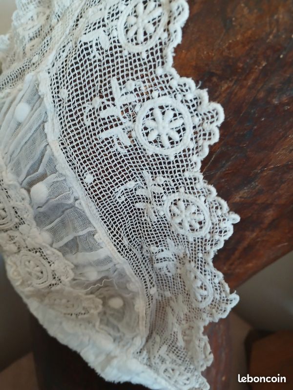 Ancien haut de vêtement, ideal restauration de chemise nuit .. (image 5)
