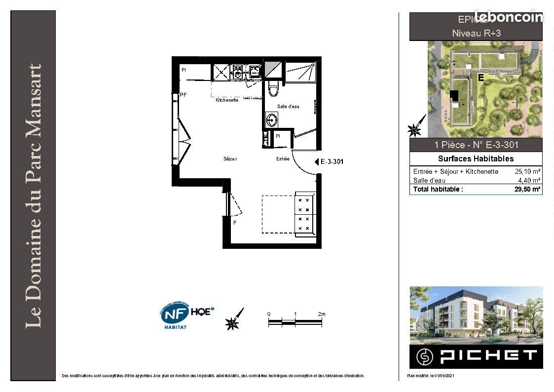 Appartement a louer plaisir - 1 pièce(s) - 29 m2 - Surfyn