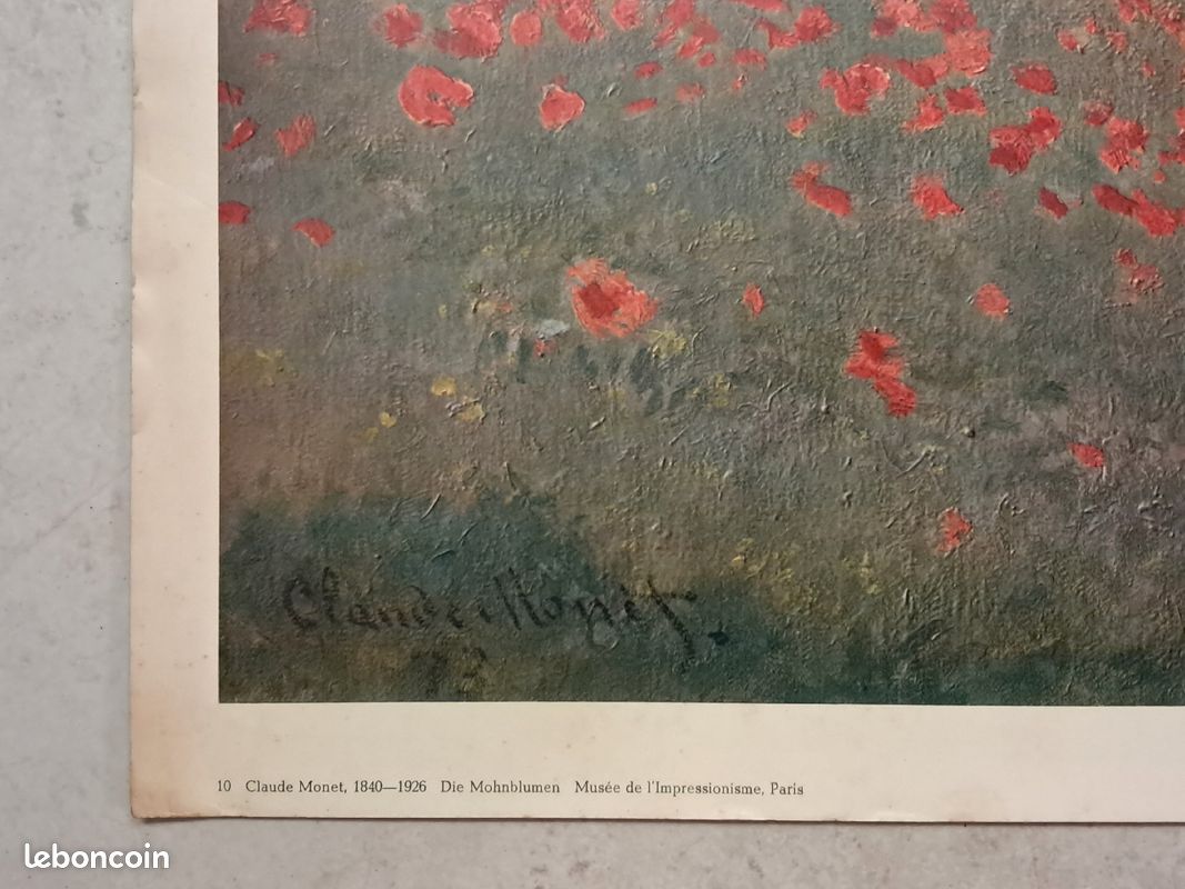 Affiche poster tableau ancien- 1960 - Claude Monet (image 3)