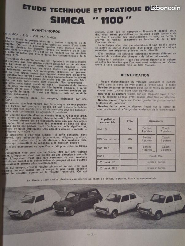 Revue technique Simca 1100 (image 2)