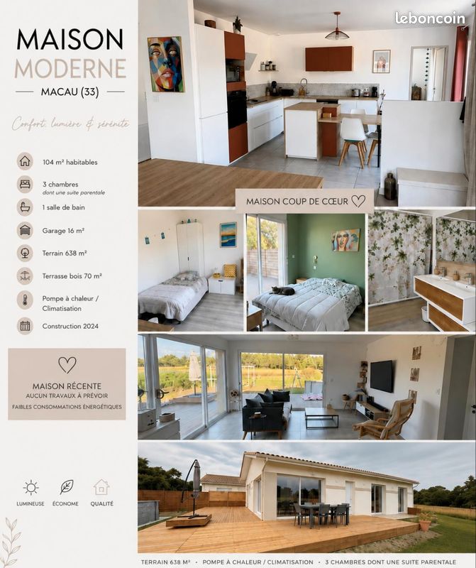 Maison 4 pièces 104 m² · à Macau · 104 m² · 349 000 €