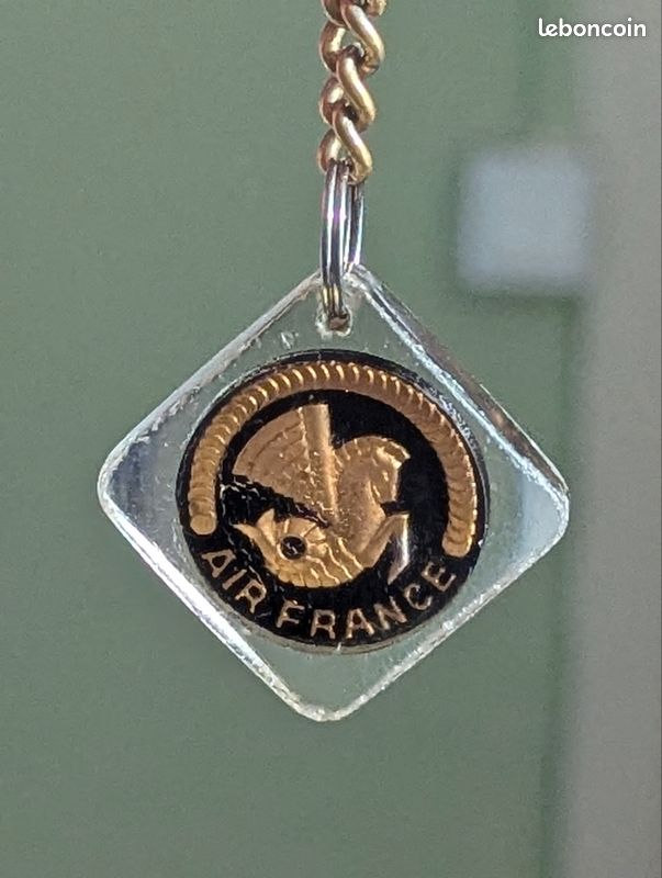 Porte-clés Concorde Air France – Doré, Boîte D'origine, Circa 1980, état Neuf
