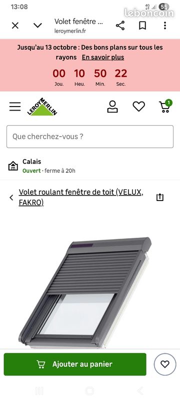 Cherche 3 volets solaires velux (image 1)