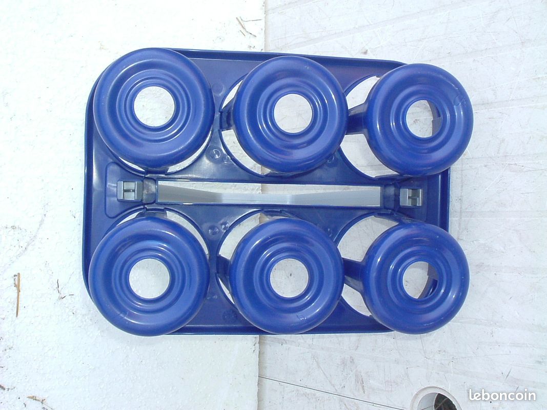Rotho Panier Transport Plastique 6 Bouteilles - Anse Stable Pour Courses Et Boissons