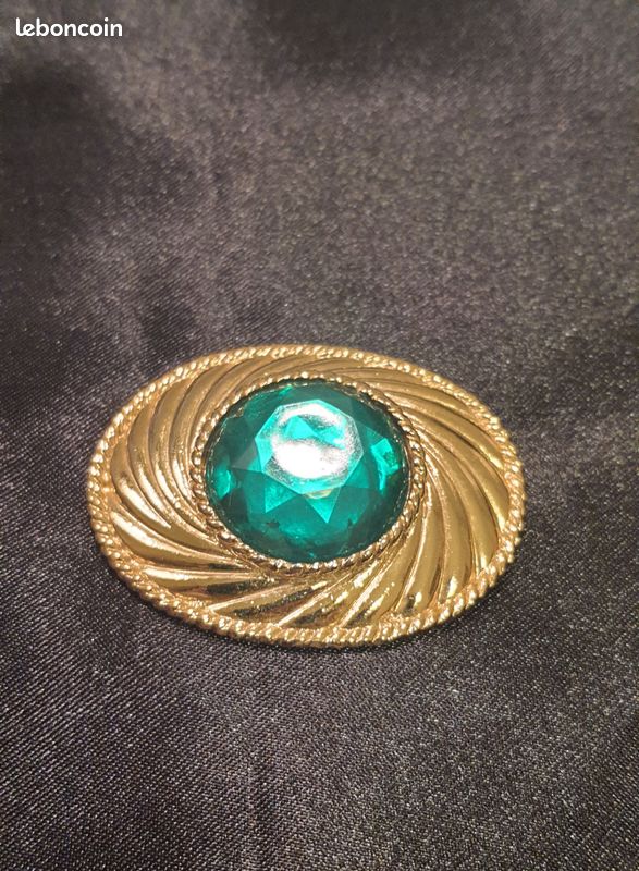 Broche Vintage Années 80 - Noir Et Blanc, État Superbe, Sans Marque