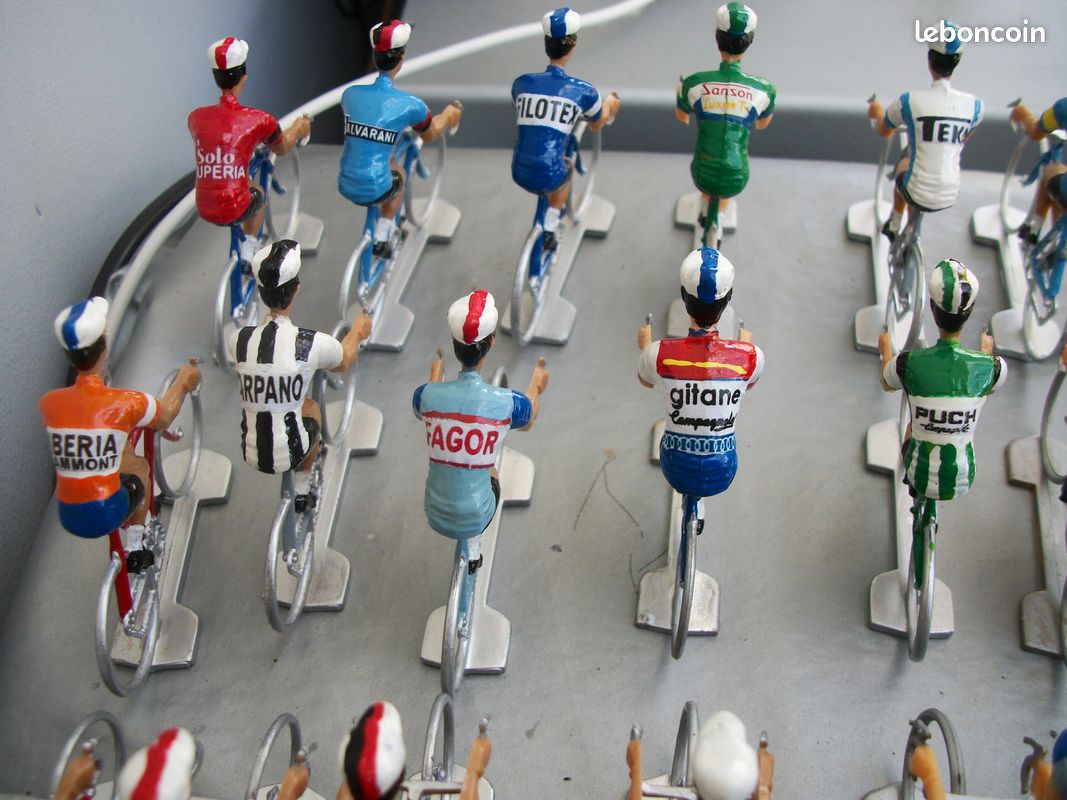Set Complet 13 Figurines Cyclistes Cofalu - Tour De France 1955 - Peintes Main