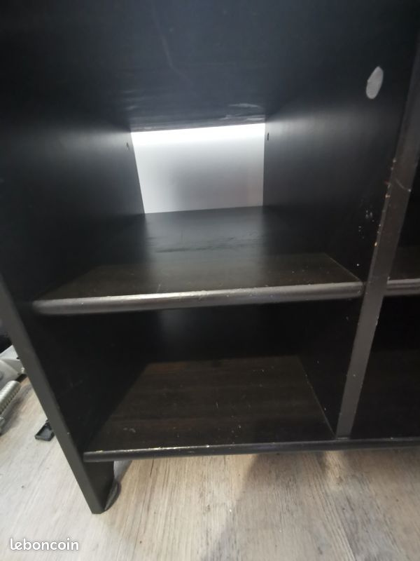Meuble TV, couleur noir à 6 casiers (image 3)