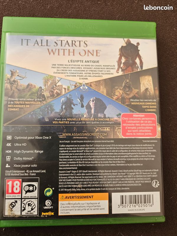Jeu Xbox One : Assassin's Creed ORIGINS (image 2)