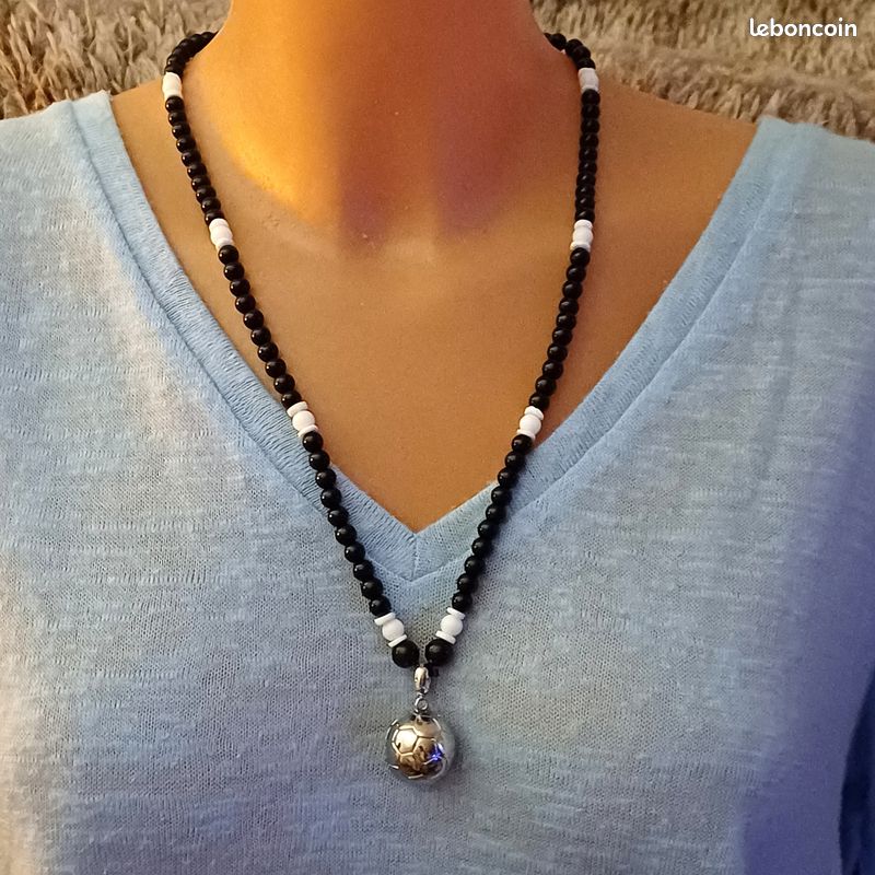 Collier Homme Onyx et Agate Montres Bijoux