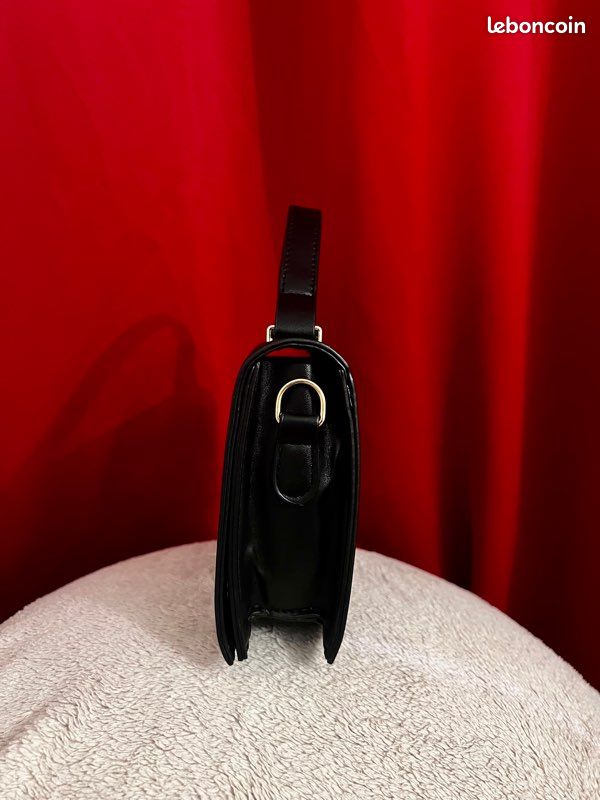 Sac à main bandoulière en cuir noir pour femme 3 styles en 1 (image 13)