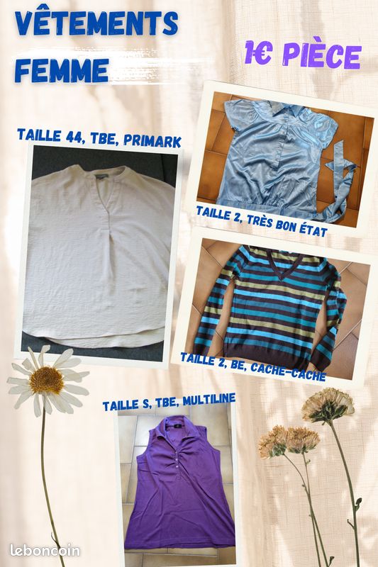 Vêtements et accessoires pour femme pièce Vêtements