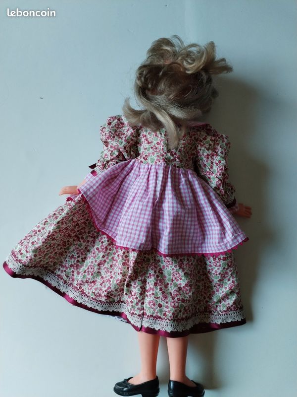 VETEMENT POUPEE VINTAGE BARBOTEUSE TRICO COTON FANOU TAILLE 30