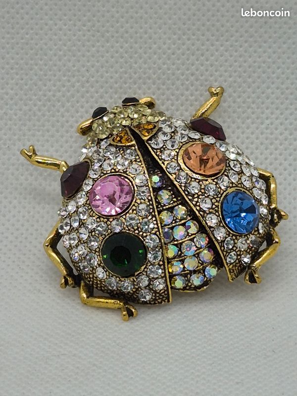 Broche strass coccinelle Multicolore (image 2)