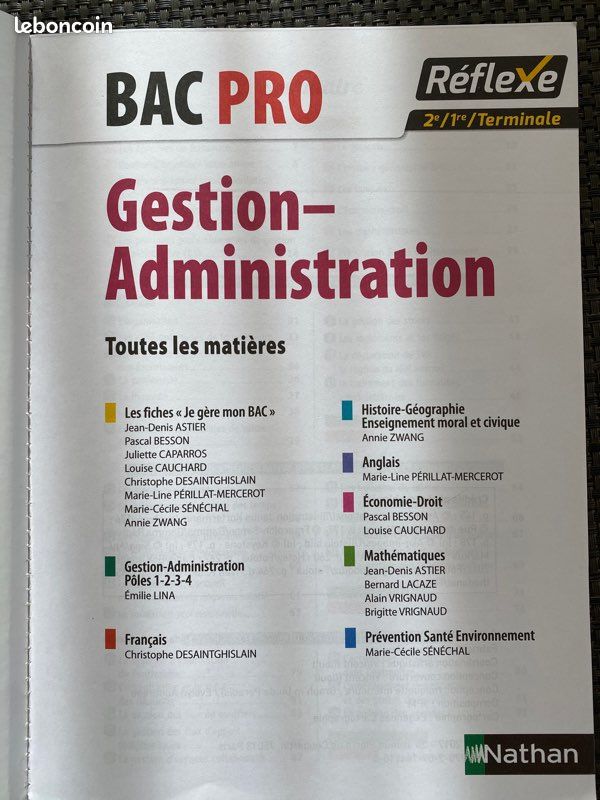 Manuel Réflexe Bac Pro Gestion Administration (image 2)