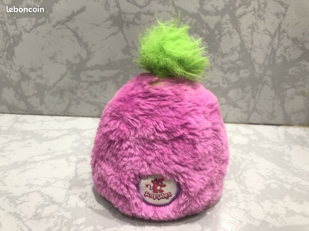 Peluche Popples Puffball Rose – Occasion, Avec Petites Marques