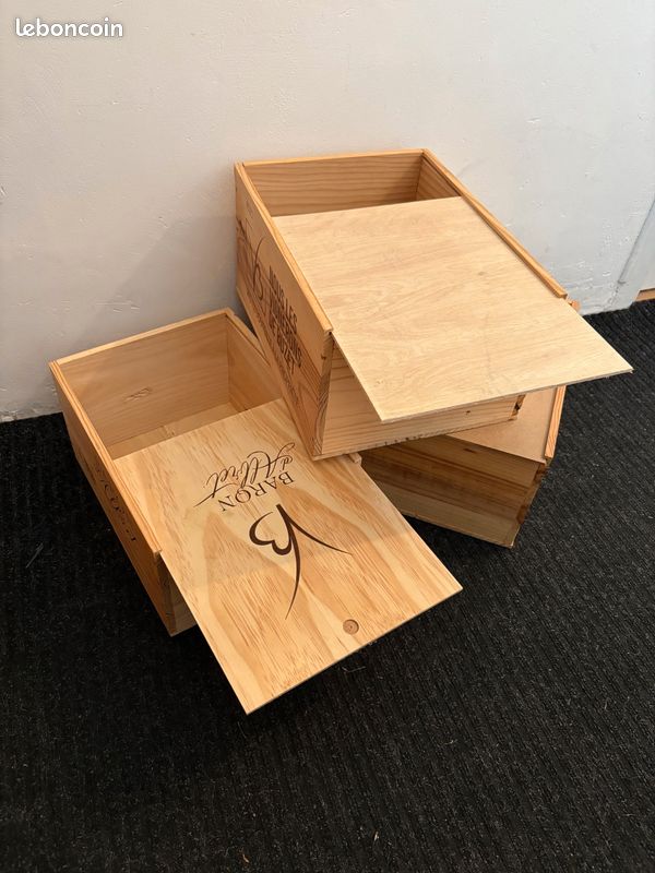 Boites en bois avec couvercle coulissant neuf (image 2)