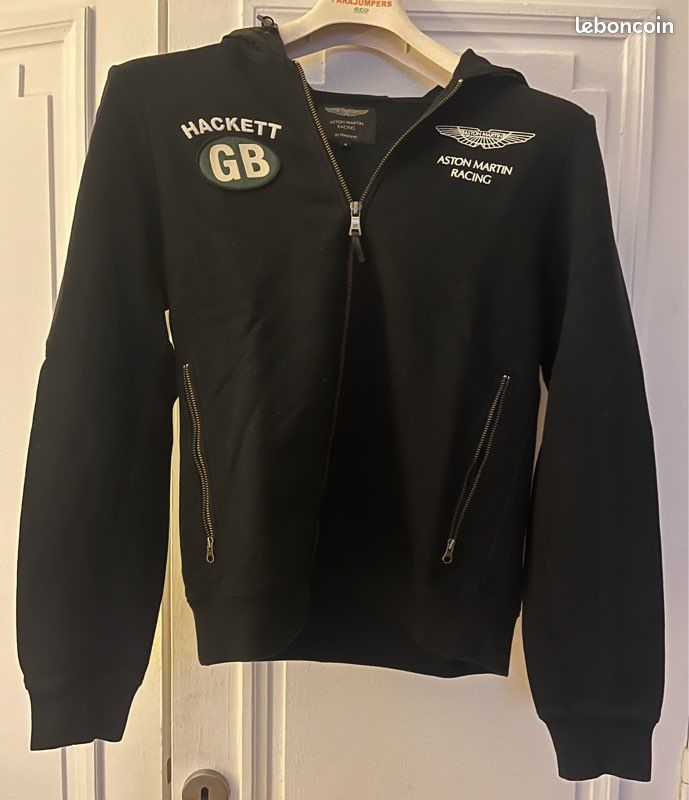 Sweat à Capuche Homme Aston Martin - Demi-zip, Matière Confort, Poches, Idéal Sport Et Quotidien