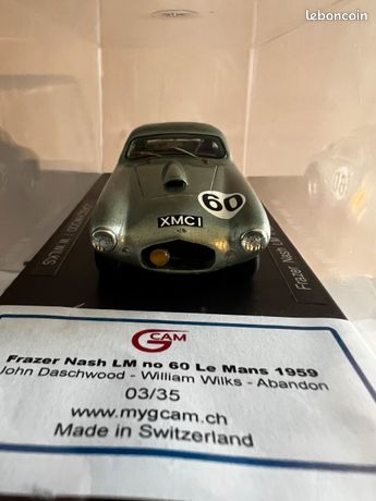 Frazer Nash LM #60 24 Heures du Mans 1959 1/43 GCAM Edition Limitée - Collection