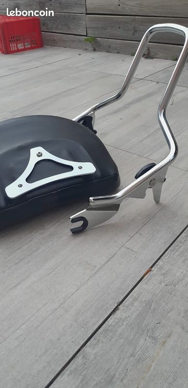 Dossier Sissybar Chrome Avec Coussin Et Porte-bagages Pour Suzuki Maraudeur 125/250 - Acier, Neuf