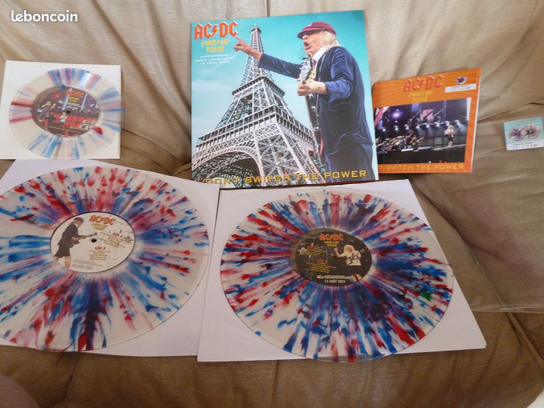 AC DC"don't switch the power"Paris 2024 double vinyle SPLATTER + single (image 1)