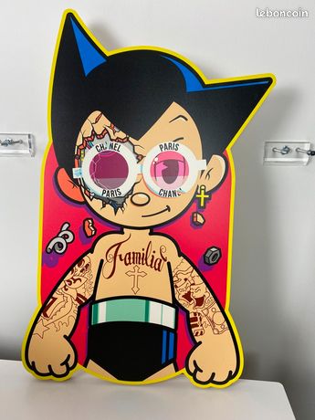 Matt Gondek MIGHTY VIBRAS Astro boy J Balvin print on wood limited 