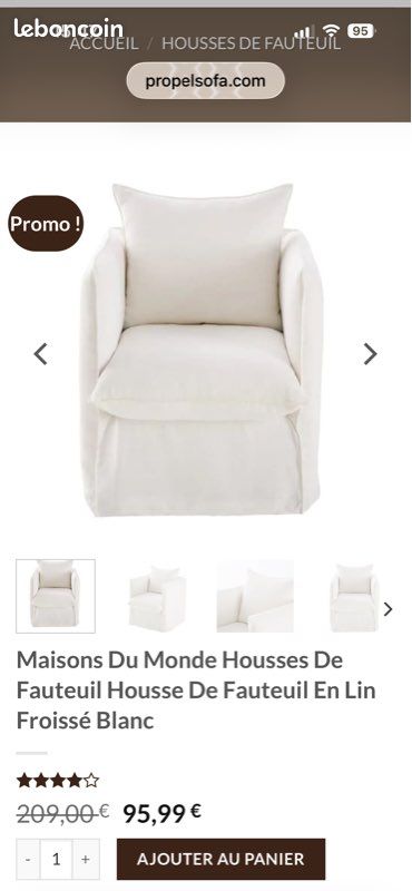 Vends 2 canapés et fauteuil Louvain Maisons du Monde (image 12)