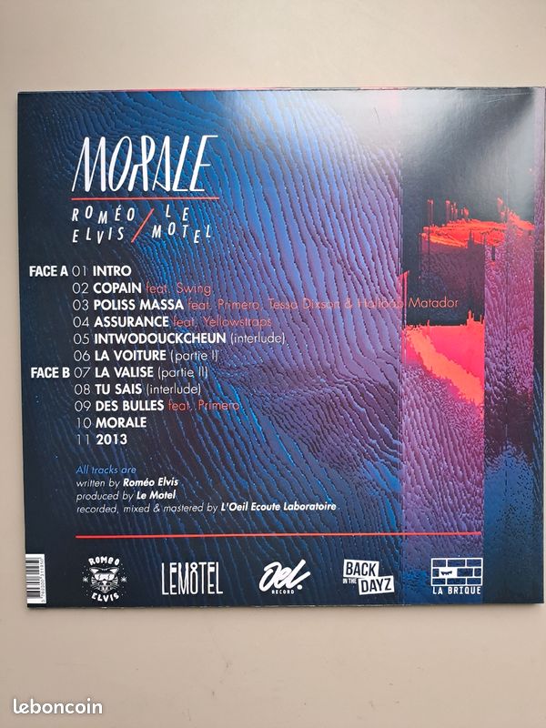 Vinyle Roméo Elvis - Morale (image 2)