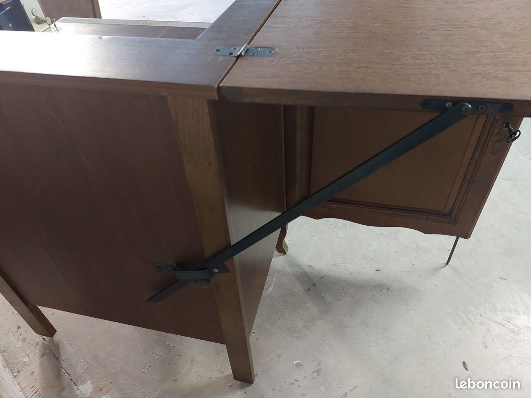 Meuble en chêne marque Singer pour machine à coudre très bel état (image 5)