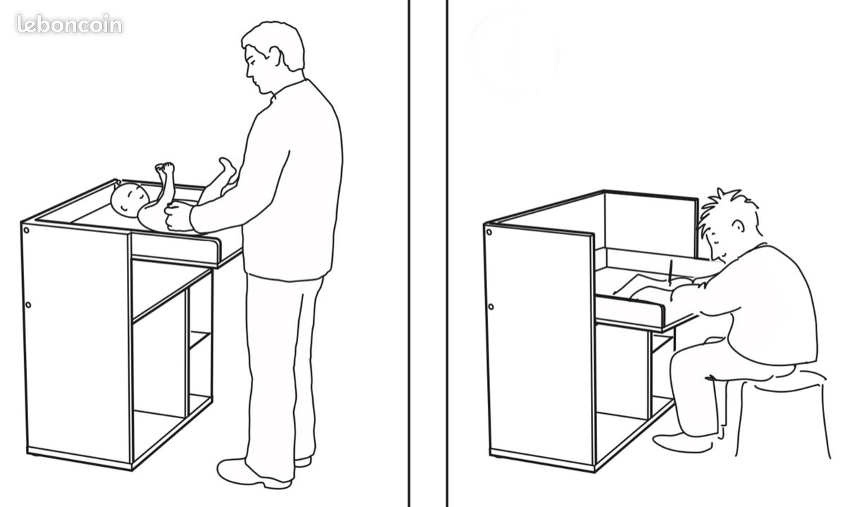 Meuble plan à langer / bureau (image 4)