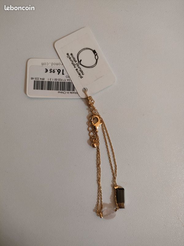 Bracelet Doré Promod avec Pierre Naturelle Modèle Karkato Neuf