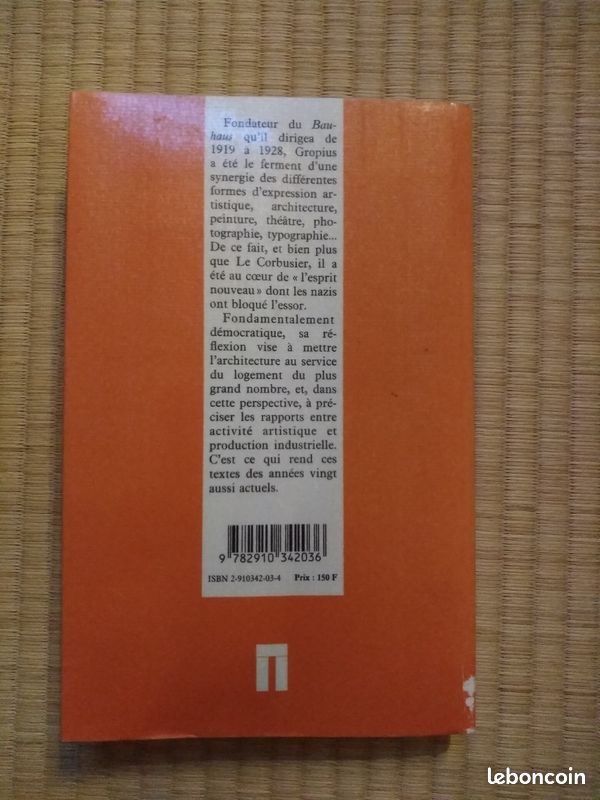 Livre essai architecture Architecture Et Societe Gropius (image 3)