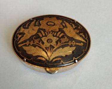 Pilulier / Petite Boîte à Bijoux Vintage – Signé Goldette (Années Pilulier / Petite Boîte à Bijoux Vintage – Signé Goldette (Années