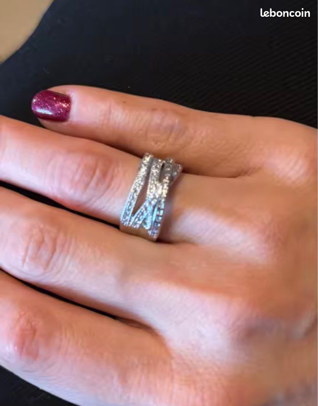 Bague géométrique argent (image 13)