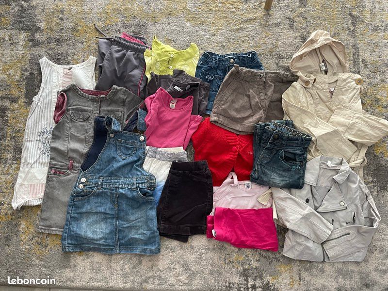 Lot De Vêtements Fille 4 Ans (taille 104) - 37 Pièces - Multicouleur - Occasion Très Bon état