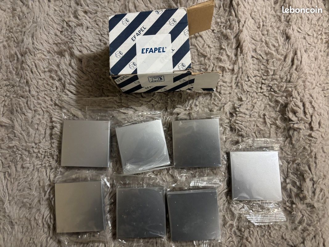 🔌 Lot d’obturateurs EFAPEL – couleur Aluminium (image 3)