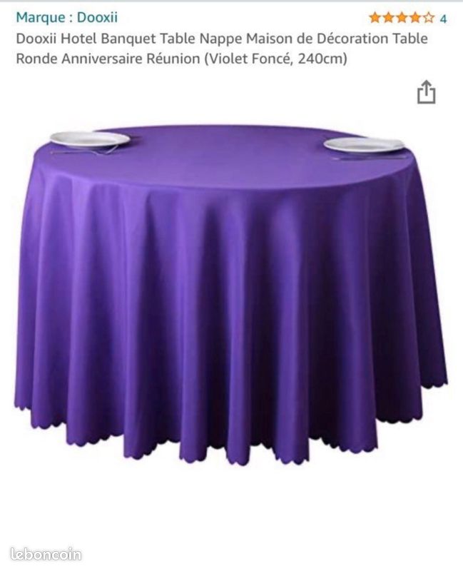 Lot de 5 nappes rondes (image 1)
