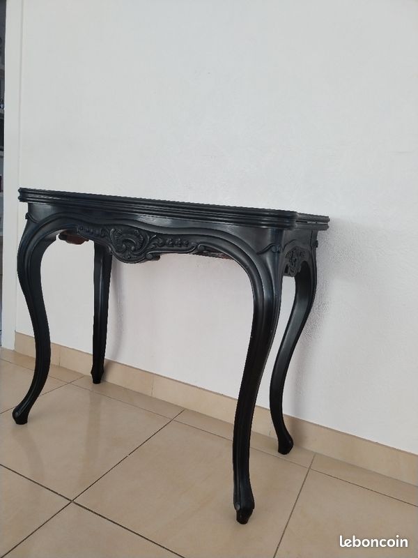 Console noir pliable bois ébène (image 1)